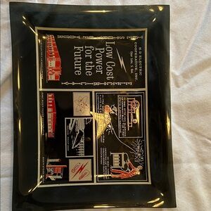 Black and Gold Graphic Tray